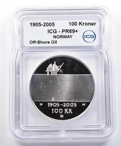 1905-2005 Norway 100 Kroner Offshore Oil PR69+ ICG *1605