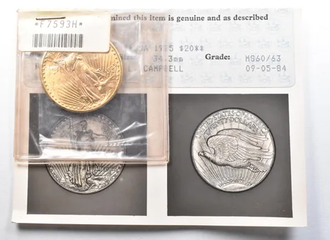 1925 $20 Saint Gaudens Gold Double Eagle MS60/63 ANACS Photograde *2699