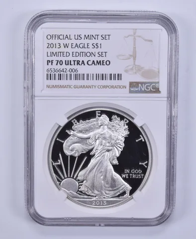 2013-W American Silver Eagle Limited Edition Set PF70 NGC Brown Label