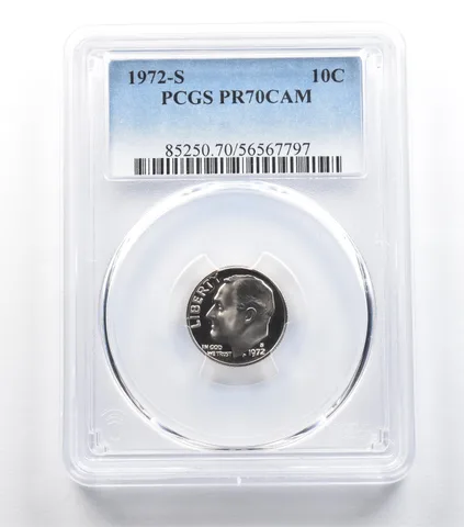 1972-S Roosevelt Dime PR70 CAM PCGS *5414