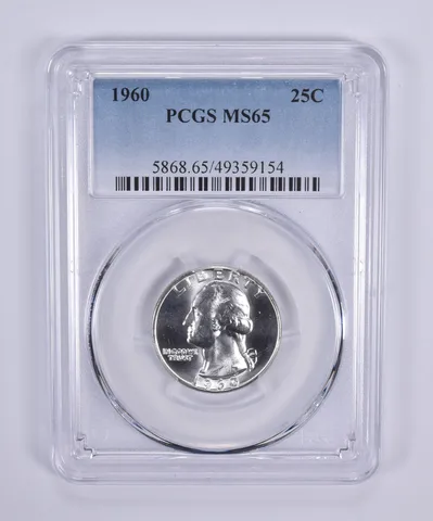 1960 Washington Quarter MS65 PCGS Blue Label