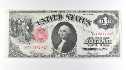 1917 $1 Legal Tender Large Note Red Seal FR#39 *0661