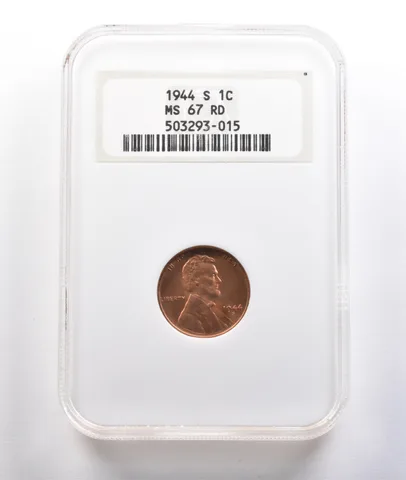 1944-S Lincoln Wheat Cent MS67 RD NGC OLD HOLDER a6823