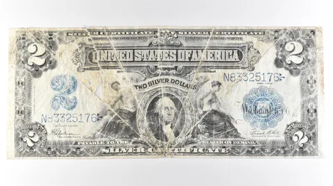 1899 $2 Silver Certificate Large Note Blue Seal *3069