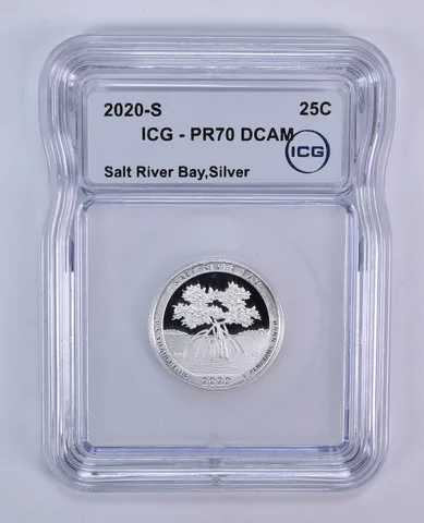 2020-S Washington Quarter ATB Salt River Bay Silver PR70 DCAM ICG