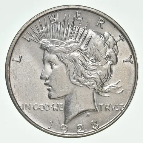 (1) BU 1923-D Peace Silver Dollar $1 Unc MS 90% - Denver Mint
