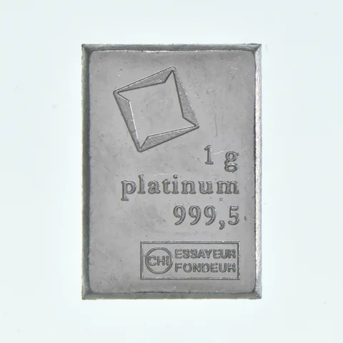 1 Gram Platinum Bar Valcambi