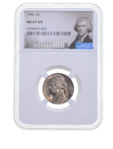 MS67 1946 Jefferson Nickel - 5FS - Graded NGC a6630