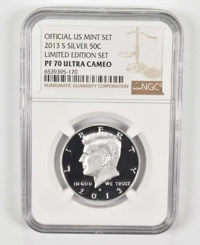 2013-S PF70 Silver Kennedy Half US Mint Limited Edition Set NGC