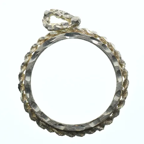 Sterling Silver 25.75 MM 2 Euro Coin Bezel Pendant Frame Edge *2382
