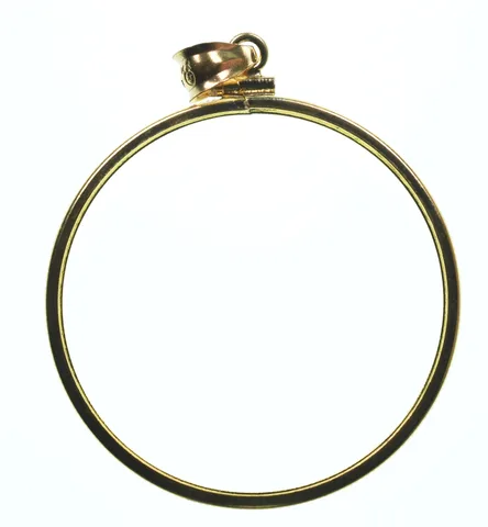 14K 36mm Gold Filled 1 Oz Libertad Coin Bezel Pendant Frame Edge *1266