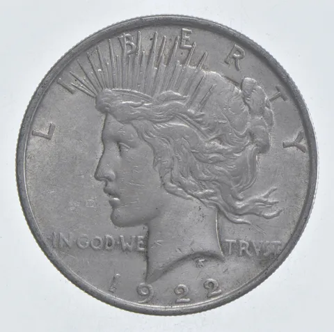 Early - 1922 Peace Silver Dollar - 90% US Coin *166