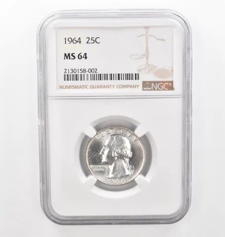 1964 Washington Quarter MS64 NGC Beautiful Tone Reverse *2259