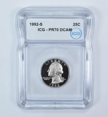 1992-S Washington Quarter PR70 DCAM ICG