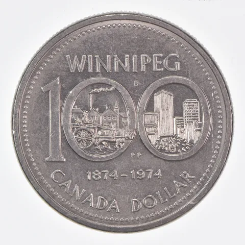 Better Date - 1974 Canada 1 Dollar World Coin- Silver *448