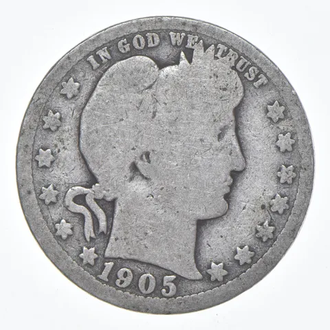 1905 Barber Quarter Average Circ