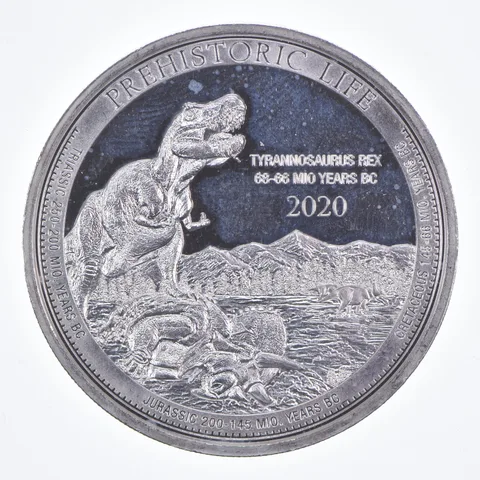 Better Date 2020 Congo 20 Francs 1 Oz. Silver Tyranno-Saurus Rex World Coin *755