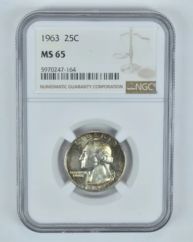 MS65 1963 Washington Quarter - Graded NGC TONED! a8846