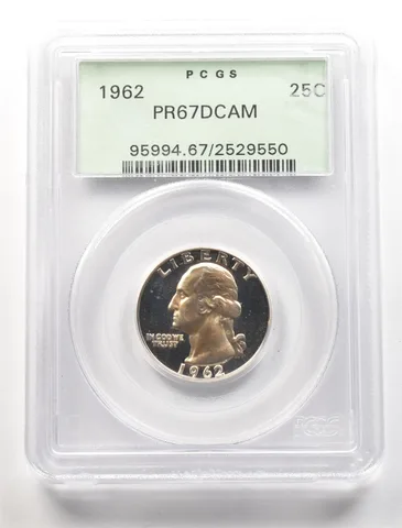 1962 Washington Quarter PR67 DCAM PCGS OGH a6288