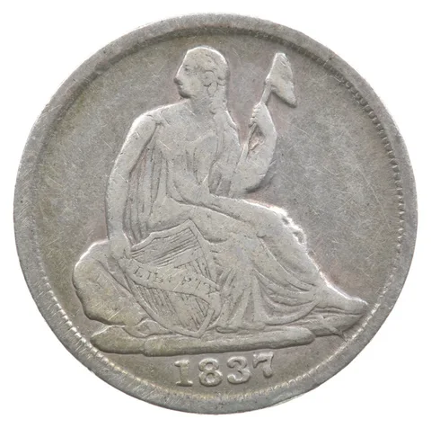 1837 Seated Liberty Half Dime a3364