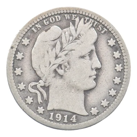 1914-S Barber Quarter a2772