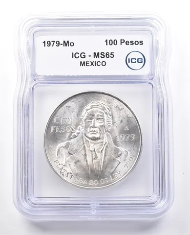 1979 Mo Mexico 100 Pesos Silver MS65 ICG