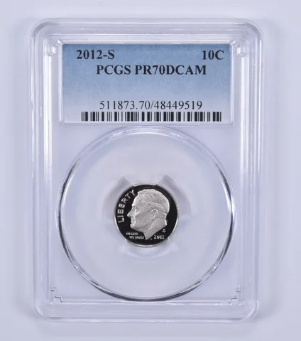 2012-S Roosevelt Dime PR70 DCAM PCGS Blue Label