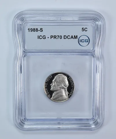 1988-S Jefferson Nickel PR70 DCAM ICG