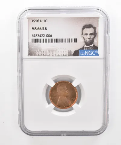 1956-D Lincoln Wheat Cent MS66 RB NGC Beautiful Tone *2925