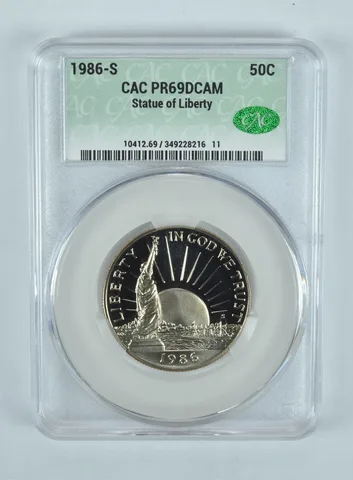 1986-S Statue Of Liberty Commemorative Half Dollar PR69 DCAM CAC CACg