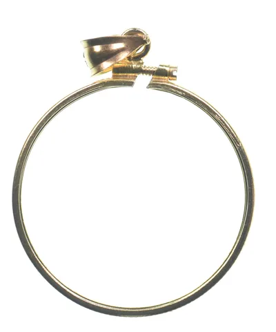 14K 29mm Gold Filled 1/2 Oz Mexico Libertad Coin Bezel Pendant Frame Edge *1577