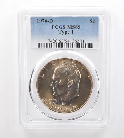 1976-D Eisenhower $1 Type 1 MS65 PCGS Beautiful Tone *7434