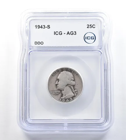1943-S Washington Quarter DDO AG3 ICG Lowball *0542