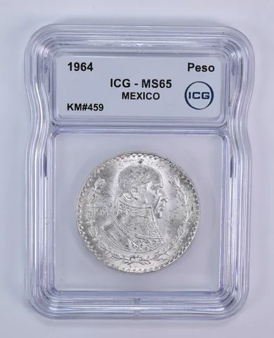 1964 Mo Mexico 1 Peso KM#459 MS65 ICG