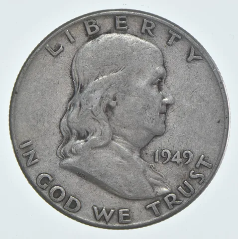 1949 (P) Franklin Half Dollar Circulated 90% Silver (1pc)