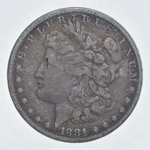 Early - 1881 Morgan Silver Dollar - 90% US Coin *106