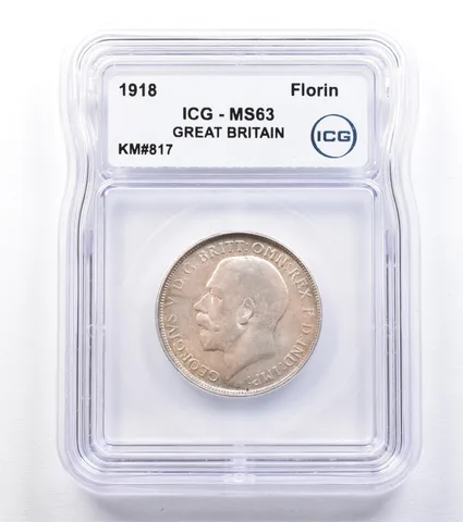 1918 Great Britain Florin KM#817 MS63 ICG *1799