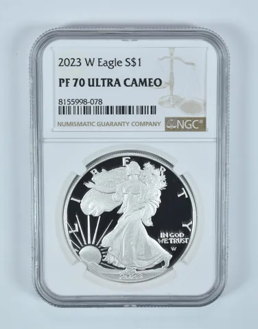 2023-W American Silver Eagle PF70 UCAM NGC Brown Label