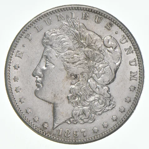 AU+ 1897-S Morgan Silver Dollar (1 coin)