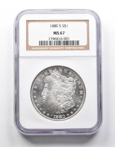 MS67 1880-S Morgan Silver Dollar NGC *0227