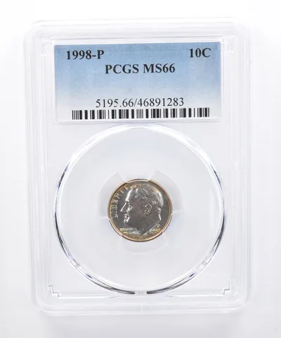1998-P Roosevelt Dime MS66 PCGS Beautiful Tone *8313