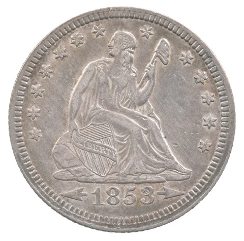 1853 Seated Liberty Quarter Arrows *7070