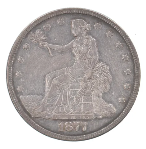 1877 Seated Liberty Trade Dollar Beautiful Tone *3649