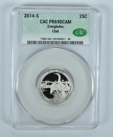 2014-S Washington Quarter Everglades CLAD ATB PR69 DCAM CAC CACg