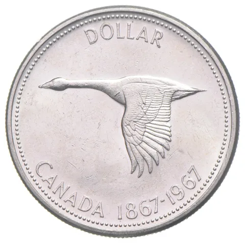 1867-1967 Canada 80% Silver Canadian Silver Dollar Goose