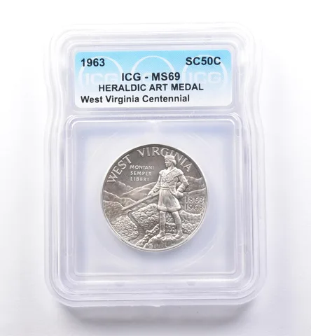 1963 So Called Half Dollar West Virginia Centennial MS69 ICG *8461