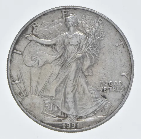 Better Date 1991 American Silver Eagle 1 Troy Oz .999 Fine Silver *075