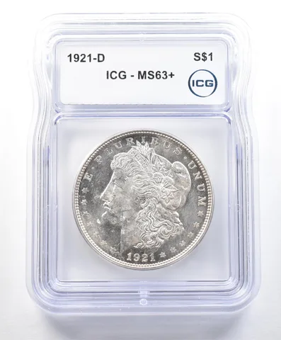 1921-D Morgan Silver Dollar MS63+ ICG a9031