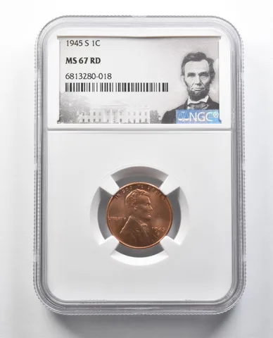 MS67 RD 1945-S Lincoln Wheat Cent NGC *2249