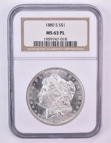 1880-S Morgan Silver Dollar MS63 PL NGC *0986